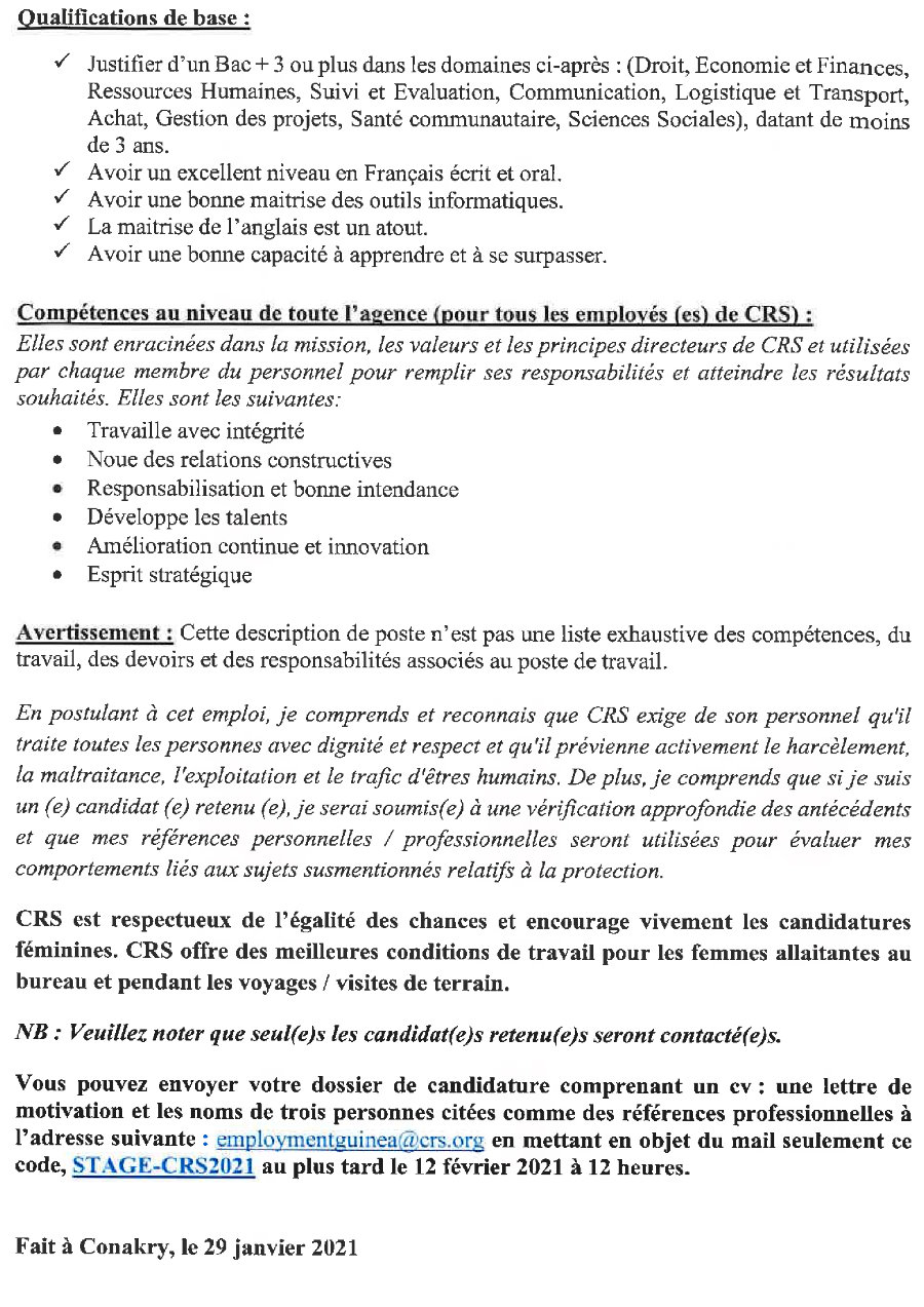Offres d'emploi en guinée conakry p2