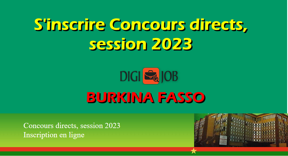 Inscription en ligne e-concours Burkina Fasso session 2023 (fonction publique)